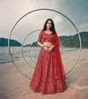 Kb 8101 Pure Butterfly Net With Embroidery Work Lehenga Choli